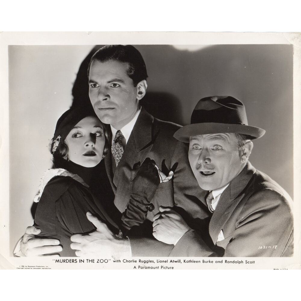 Vintage 1933 Murders In The Zoo - Kathleen Burke - BW Still Photo 8x10